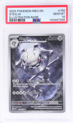 2025 Pokemon Mega Evolution Steelix Illustration Rare #150 PSA 10 - Image 1