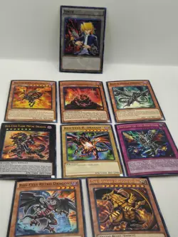 Yugioh 9 Card Lot! Holo Cards, Joey Wheeler Token, and More Plus Dragons - Image 1