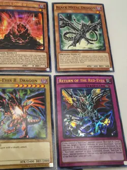 Yugioh 9 Card Lot! Holo Cards, Joey Wheeler Token, and More Plus Dragons - Image 4