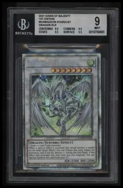 2021 Yu-Gi-Oh Dawn of Majesty 1st Edition Stardust Dragon SLR BGS 9.0 - Image 1