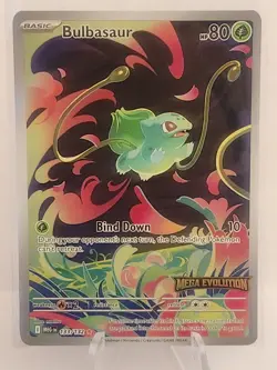 Bulbasaur Mega Evolution Stamped Illustration Card 133/132 Rare - Image 1