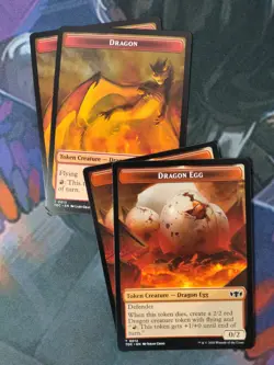 Dragon Egg / Dragon Token x 4 | 7% Off 2+ | Tarkir: Dragonstorm | NM | MTG - Image 1