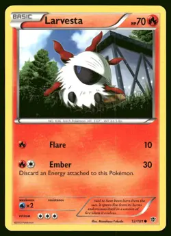 Pokemon Larvesta Plasma Blast #12/101 - Image 1