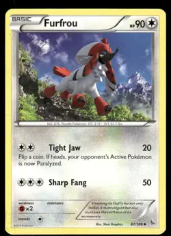 Pokemon Furfrou XY - Flashfire #87/106 - Image 1