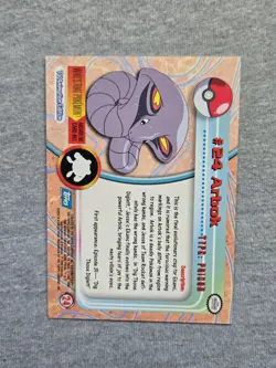 Arbok #24 1999 Topps Pokemon TV Animation Edition Series 1 Blue Logo - Image 2
