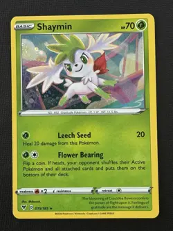 Pokemon Shaymin 015/185 Pokemon Promos Cosmos Holo Rare Basic 70HP Leech Seed - Image 1