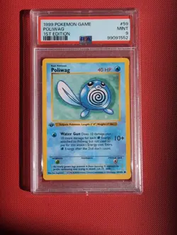PSA 9 - Pokemon POLIWAG - 1st EDITION Shadowless Base Set - 59/102 - Mint - Image 1