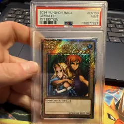 Yu-Gi-Oh! Gemini Elf RA03-EN109 Platinum Secret Rare 1st Ed PSA 9 Graded MINT - Image 1
