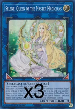3X Yugioh Selene, Queen of the Master Magicians RA01-EN047 Secret Rare 1st Ed NM - Image 1