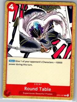 Pre Errata Round Table OP01-027 Romance Dawn - One Piece Card - NM - Image 1