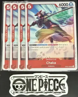 4x One Piece OP05-008 UC Chaka - ENG - Play Set - Regular - TCG - NM/M - Image 1
