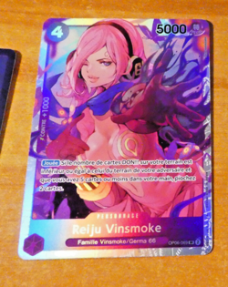 ONE PIECE CARD RARE HOLO GAME CARTE FRANCAISE OP06-069 VINSMOKE REIJU SR FR NM - Image 1
