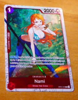 ONE PIECE ENGLISH CARD HOLO GAME CARTE NAMI OP01-016 TCG NM - Image 1