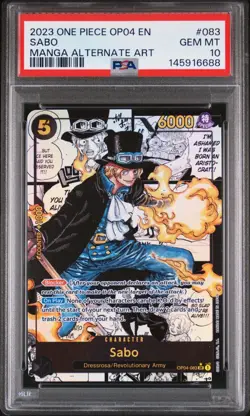 PSA 10 Sabo Manga Alternate Art #OP04-083 One Piece English - Image 1