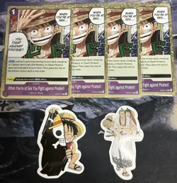 4x One Piece OP05-076 R When You're at Sea...- ENG - Foil - Playset - TCG - NM/M - Image 1