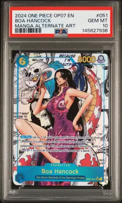 PSA 10 Boa Hancock Manga Alternate Art Rare #OP07-051 One Piece English - Image 1