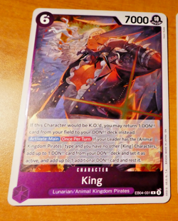 ONE PIECE ENGLISH CARD RARE HOLO GAME CARTE CARTE KING EB04-031 R EN MINT - Image 1