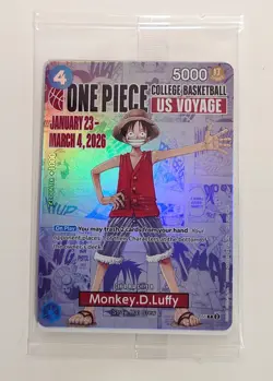 One Piece Monkey.D.Luffy College Basketball US Voyage Collectable Game Card - Image 1
