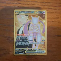 Pokemon Team Rocket's Mewtwo ex 240/182 Hyper Rare Full Art Holo EX 280HP Sv10 - Image 1