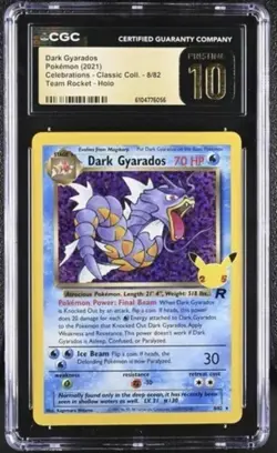 Pokemon TCG Dark Gyarados 8/82 Celebrations CGC Pristine 10 - Image 1