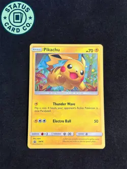 Pokemon TCG Pikachu SM76 Sun And Moon Promo Cosmos Holo English 2017 LP - Image 1