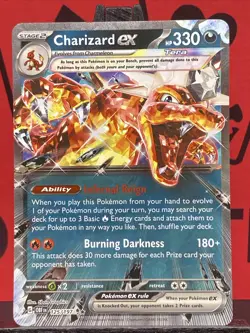 Charizard ex 125/197 Scarlet & Violet Obsidian Flames Pokemon TCG 2023 Holo NM - Image 3
