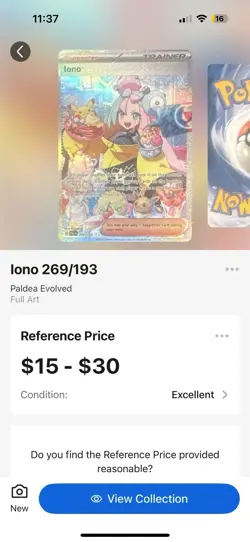 Pokemon Iono Trainer Special Illustration Rare Holo 269/193 Paldea Evolved - Image 3