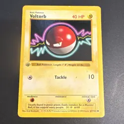Pokemon TCG Voltorb 1st Edition Shadowless Base Set - Image 1