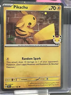 Pokemon Pikachu 051 /162 2026 Pokemon Day Stamped Promo TCG NM ✨ - Image 2