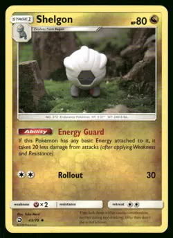 Pokemon Shelgon Dragon Majesty #43/70 - Image 1