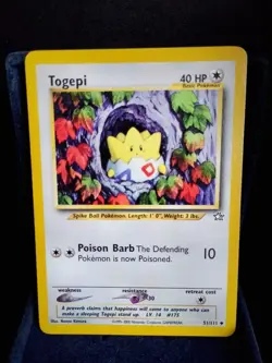 Pokemon TCG Togepi 51/111 Neo Genesis English Vintage 2000 NM - Image 1