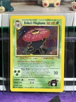 Pokemon TCG Erika's Vileplume Holo Rare Card 5/132 Gym Heroes NM/LP Condition - Image 1