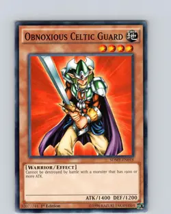 Yu-Gi-Oh TCG Obnoxious Celtic Guard SDMY-EN018 1st Edition Common Card NM - Image 1