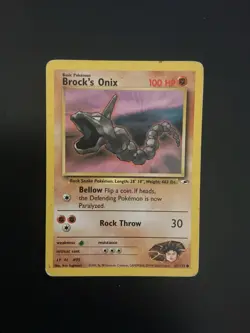 Pokemon Brock’s Onix Gym Heroes Vintage Card #69/132 Wotc 2000 - Image 1