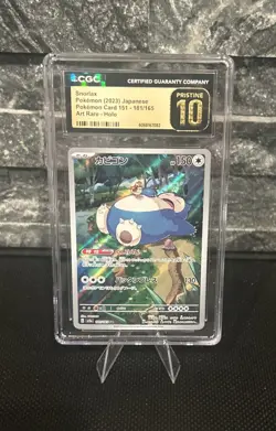 CGC PRISTINE 10 Snorlax 181/165 Sv2a: Pokemon Card 151 Holo (Japanese) - Image 1