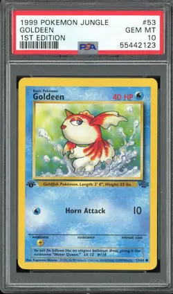 PSA 10 Goldeen 1st Edition Jungle 53/64 Pokemon Card - Image 1