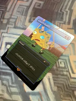 MTG Rainbow Foil cOuNTeRspELl (7010) NM Unplayed SpongeBob Secret Lair Drop - Image 1