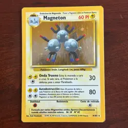 Spanish Magneton 9/102 Holo Rare Base Set Pokemon Card - Image 1