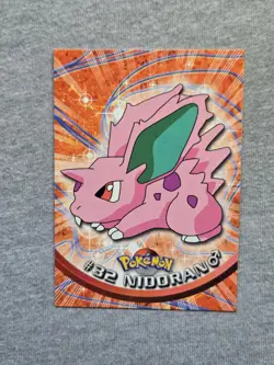 Nidoran #32 Non Holo Blue Logo Topps Pokemon TV Animation Edition - Image 1