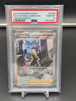 Pokemon TCG 2023 SW&SH Crown Zenith Cynthia's Ambition GG60/GG70 PSA 10 - Image 1