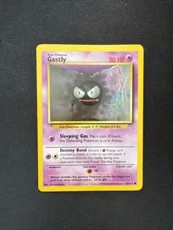 Gastly 050/102 - Base Set - Regular - Unlimited - WOTC - Pokemon TCG - LP - Image 1