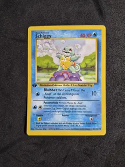 Original Pokemon Karte Schiggy 1.Edition Base Deutsch Exzellent - Image 1