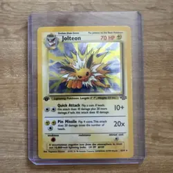 Jolteon 1st Edition Holo Rare Jungle 4/64 WOTC Vintage Pokemon - Image 1