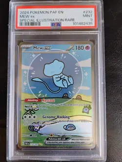 Pokemon TCG Mew EX 232/091 Sv: Paldean Fates Bubble Mew PSA 9 - Image 1