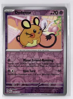 Pokemon Paldean Fates Dedenne 036/091 Common Reverse Holo - Image 1