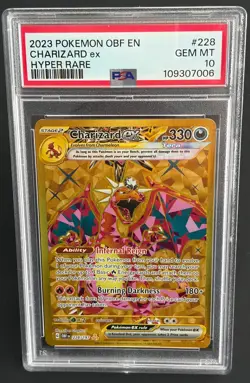 Pokemon Charizard ex #228/197 Obsidian Flames PSA 10 GEM MINT - Image 1