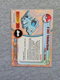 Nidorina #30 1999 Topps Pokemon TV Animation Edition Series 1 Blue Logo - Image 2