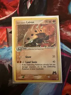 Pokemon TCG -Team Magma's Lairon 36/95 Team Magma vs Team Aqua Reverse Holo - MP - Image 3