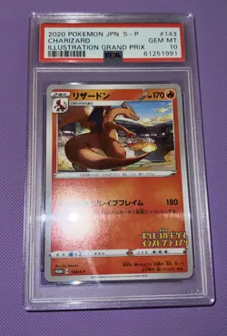 Pokemon Charizard Illustration Grand Prix Japanese Promo 143/S-P PSA 10 Gem Mint - Image 1
