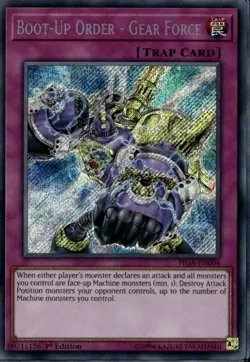 Boot-Up Order - Gear Force 1st Ed Secret Rare FIGA-EN004 Yu-Gi-Oh! - Image 1